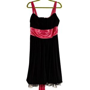 Ruby Rox Black + Pink Y2K Vintage Style Cocktail Dress Women's 18
